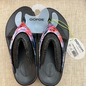 Oofos Oolala Limited Canyon Sunlight Womens 7 NWT Thong Flip Flop Recovery Shoe